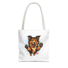 Cute Collie Dog Lover Tote Bag, AOP Dog Art Bag, Pet Owner Gift, Collie Lover Tote, Summer Beach Bag, Gifts for Dog Lovers