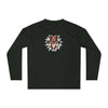 Red and White Border Collie Illustration Long Sleeve Shirt | Dog Art