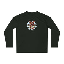 Load image into Gallery viewer, Red and White Border Collie Illustration Long Sleeve Shirt | Dog Art