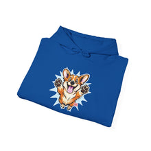 Load image into Gallery viewer, Happy Corgi Jumping hoodie | Cute Dog Illustration Hoodie