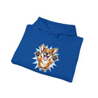 Happy Corgi Jumping hoodie | Cute Dog Illustration Hoodie