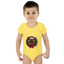 Load image into Gallery viewer, Christmas German Shepherd Puppy Bodysuit for Infants, Cute Baby Outfit, Baby Shower Gift, Infant Christmas Apparel, Adorable  GSD Babywear