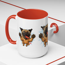 Load image into Gallery viewer, Pug Lover's Accent Coffee Mug, Cute Dog Mug, Pet Gift, Animal Lover's Present, Gift for Dog Owners, Funny Mug