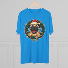 Festive Pug Christmas Tee, Holiday Shirt, Dog Lover Gift, Cute Animal Apparel, Unisex Crew Neck, Unique Christmas Present