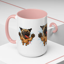Load image into Gallery viewer, Pug Lover's Accent Coffee Mug, Cute Dog Mug, Pet Gift, Animal Lover's Present, Gift for Dog Owners, Funny Mug
