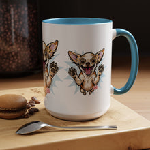 Load image into Gallery viewer, Chihuahua Happy Pup Accent Coffee Mug – Cute Dog Lover Gift (11/15oz)