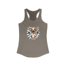 Load image into Gallery viewer, Chihuahua Racing Tank, Dog Lover Graphic Tee, Happy Pet Sleeveless Shirt, Excited Chiwawa Top, Dog Print Workout Singlet