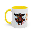 Doxie Mom Coffee Mug | Cute Dachshund Mom Gift (11oz Accent Mug)
