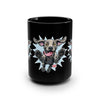Playful Jumping Weimaraner Dog Mug | Black 15oz Ceramic Coffee and Tea Cup