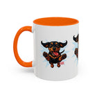 Dachshund Jumping Dog Accent Coffee Mug Cute Wiener Dog Gift (11oz)