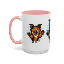 Load image into Gallery viewer, Playful Collie Puppy Accent Coffee Mug - Perfect Gift for Dog Lovers, Pet Owners, Animal Enthusiasts, Birthday, Holidays