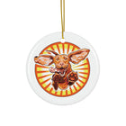 Vizsla Dog Lover's Ceramic Christmas Ornaments, 2-Sided Dog Themed Holiday Decor - Pet Lover Gift, Personalized Ornament, Doggie Home Decor