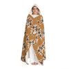 Hooded Sherpa Happy Leaping Corgi Fleece Blanket