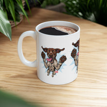 Load image into Gallery viewer, Playful German Shorthaired Pointer Dog Ceramic Mug  11oz &amp; 15oz, Perfect Gift for Pet Lovers, GSP Lovers Gift, Coffee Mug