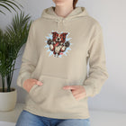 Playful Red and White Border Collie Animal Print Hoodie - Cozy Unisex Sweatshirt, Cute Gift for Pet Lovers