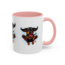 Load image into Gallery viewer, Dachshund Jumping Dog Accent Coffee Mug Cute Wiener Dog Gift (11oz)