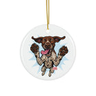 German Shorthaired Pointer Dog Lover Ceramic Ornaments - 2-Sided Print for Holiday Cheer