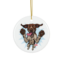 Load image into Gallery viewer, German Shorthaired Pointer Dog Lover Ceramic Ornaments - 2-Sided Print for Holiday Cheer