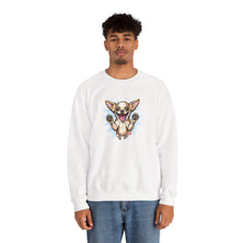 Load image into Gallery viewer, Chihuahua Splash Crewneck Sweatshirt  Cute Jumping Puppy Graphic
