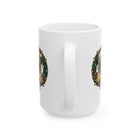 Festive Pug Ceramic Mug - Holiday Gift, Cute Pet Lover Mug, Christmas Mug, Coffee Cup, Dog-Themed Drinkware