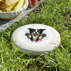 Happy Border Collie Illustration Frisbee | Dog Throwing Disc