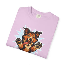 Load image into Gallery viewer, Playful Collie Dog Graphic T-Shirt, Unisex Pet Lover Tee, Casual Wear, Birthday Gift, Collie Lover Apparel, Graphic Tees for Dog Owners