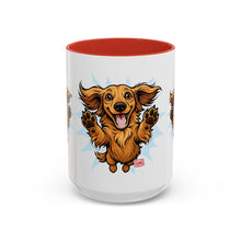 Load image into Gallery viewer, Happy Dachshund Jumping Mug | Accent Coffee Mug, 11oz 15oz