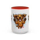 Happy Dachshund Jumping Mug | Accent Coffee Mug, 11oz 15oz