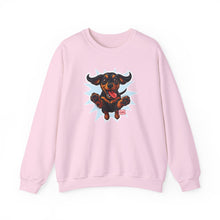 Load image into Gallery viewer, Playful Dachshund Dog Crewneck Sweatshirt | Funny Dog Lover Gift, Unisex Sweatshirt, Pet Owner Apparel, Casual Cozy Wear, Birthday Gift