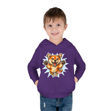 Load image into Gallery viewer, Toddler Hoodie — Playful Jumping Shiba Inu Puppy