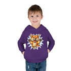 Toddler Hoodie — Playful Jumping Shiba Inu Puppy