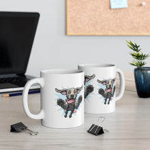 Load image into Gallery viewer, Happy Jumping Weimaraner Dog Mug | Playful Dog Illustration Ceramic Mug