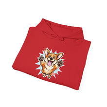 Load image into Gallery viewer, Happy Corgi Jumping hoodie | Cute Dog Illustration Hoodie