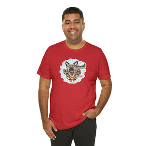 Happy German Shepherd Unisex Jersey Short Sleeve Tee