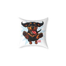 Load image into Gallery viewer, Playful Happy Dachshund Pillow , Multiple size options, Dachshund Lover Gift