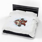 Playful Red Border Collie Dog Plush Blanket, Cozy Pet Blanket, Adorable Dog Lover Gift, Soft Throw for Home Decor, Pet Adoption Gift
