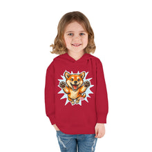 Load image into Gallery viewer, Toddler Hoodie — Playful Jumping Shiba Inu Puppy