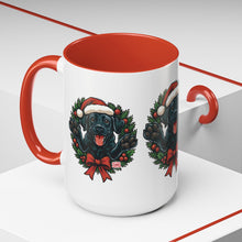 Load image into Gallery viewer, Christmas Black Labrador Dog Coffee Mug, Holiday Mug, Pet Lover Gift, Festive Black Mug, Dog-Themed Drinkware