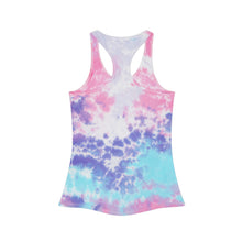 Load image into Gallery viewer, Tie Dye Border Collie Dog Lover Racerback Tank Top | Summer Top, Pet Owner Gift, Festival Wear, Cute Shirt, Beach Outfit