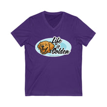 Load image into Gallery viewer, Golden Retriever T-Shirt, Dog Lover Gift, Cute Puppy Tee, Animal Face Shirt, V-Neck Top, Golden Puppy Mom