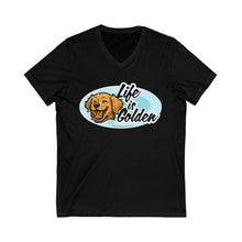 Load image into Gallery viewer, Golden Retriever T-Shirt, Dog Lover Gift, Cute Puppy Tee, Animal Face Shirt, V-Neck Top, Golden Puppy Mom