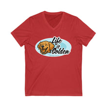 Load image into Gallery viewer, Golden Retriever T-Shirt, Dog Lover Gift, Cute Puppy Tee, Animal Face Shirt, V-Neck Top, Golden Puppy Mom