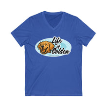 Load image into Gallery viewer, Golden Retriever T-Shirt, Dog Lover Gift, Cute Puppy Tee, Animal Face Shirt, V-Neck Top, Golden Puppy Mom