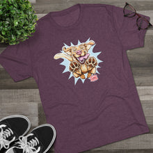 Load image into Gallery viewer, Playful Yellow Labrador Retriever Dog Graphic Tee | Cute Yellow Lab Puppy Paw Print T‑Shirt