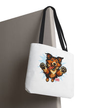 Load image into Gallery viewer, Cute Collie Dog Lover Tote Bag, AOP Dog Art Bag, Pet Owner Gift, Collie Lover Tote, Summer Beach Bag, Gifts for Dog Lovers