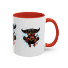 Dachshund Jumping Dog Accent Coffee Mug Cute Wiener Dog Gift (11oz)
