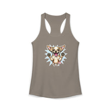 Load image into Gallery viewer, Chihuahua Racing Tank, Dog Lover Graphic Tee, Happy Pet Sleeveless Shirt, Excited Chiwawa Top, Dog Print Workout Singlet