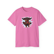 Load image into Gallery viewer, Playful Dachshund Pet Lover's Tee, Dog Lover T-Shirt, Funny Graphic Shirt, Casual Wear, Gift for Dog Parents, Soft Cotton Tee