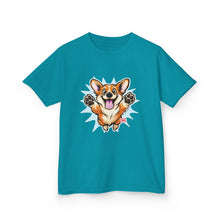 Load image into Gallery viewer, Happy Jumping Corgi Kids T-Shirt