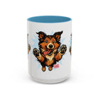 Playful Collie Puppy Accent Coffee Mug - Perfect Gift for Dog Lovers, Pet Owners, Animal Enthusiasts, Birthday, Holidays